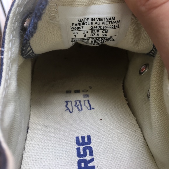 navy converse all star chuck taylor low top - Picture 6 of 6